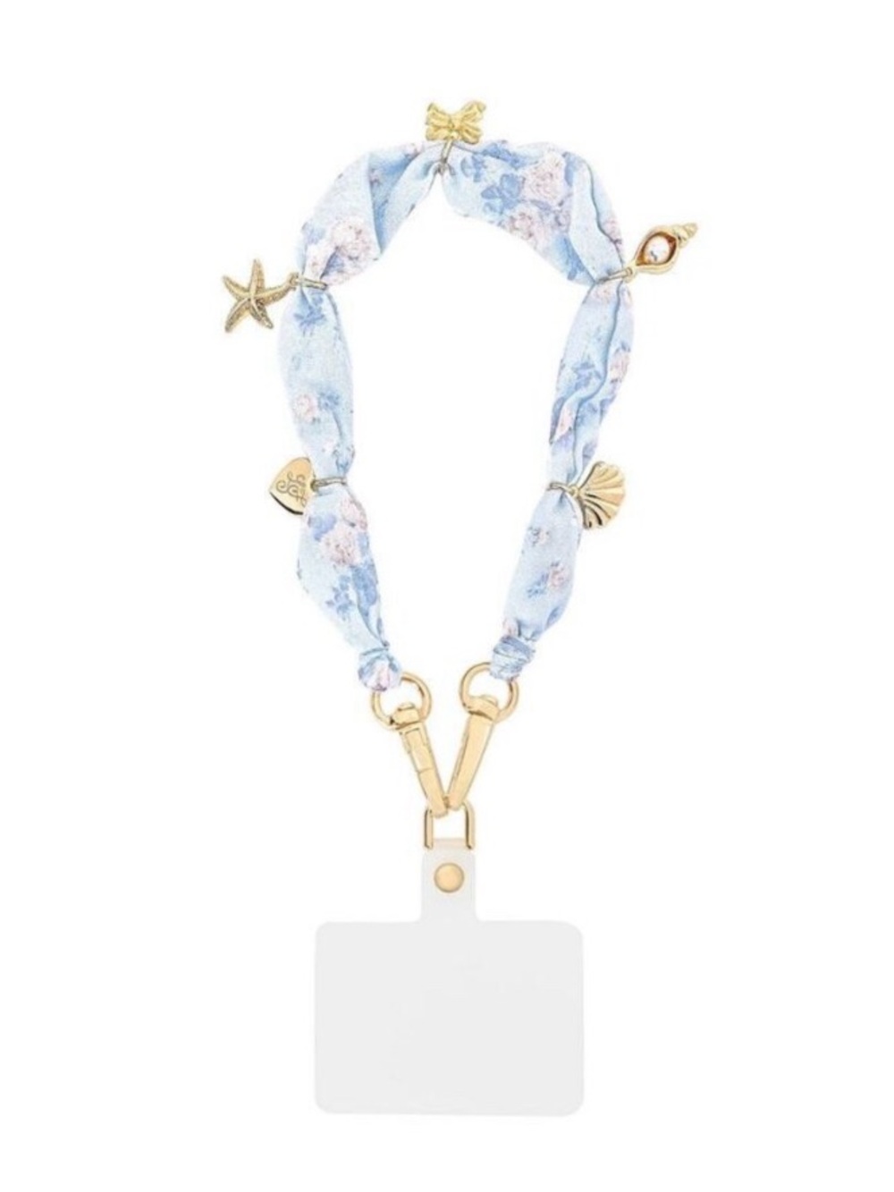 Case Mate Everblooming Rosettes Card Scarf Phone Charm Blue love shack fancy
